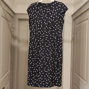 Escada Navy Blue Polka Dress Size 40